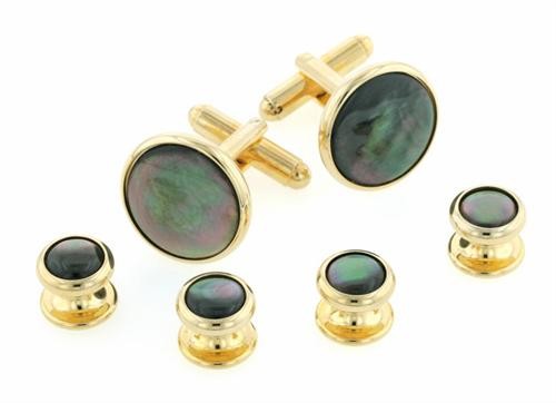 Tahitian Mother of Pearl Cufflinks and Studs